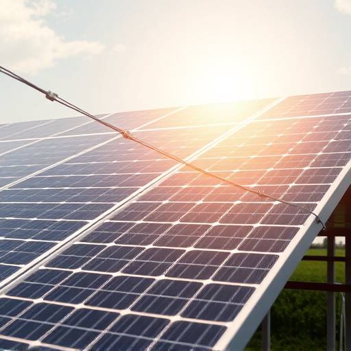 Thumbnail for 'GreenTech Innovations' corporate video, showcasing a solar panel installation.